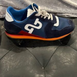 OPP vintage style navy suade laced sneakers